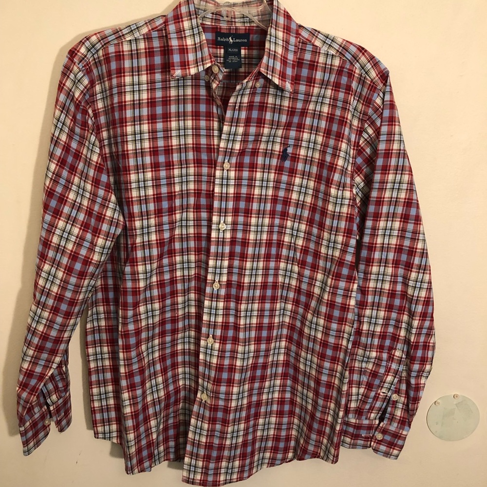 Ralph Lauren  long sleeve button down plaid shirt size Xl